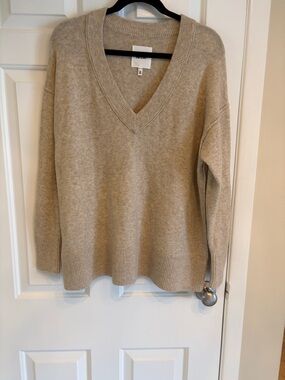 aerie Women’s V-Neck Sweater in Beige Heather. NWOT never worn